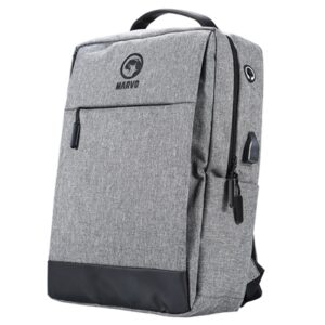 Marvo Scorpion Urbano 20 Black Waterproof 15.6 Inch Laptop Backpack with USB Charging Port (Grey)