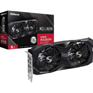ASRock AMD Radeon RX 7600 Challenger 8GB OC Graphics Card, 8GB GDDR6, 2048 Streams, 2695 MHz Boost Clock, Dual Fan, 3x DisplayPorts / 1x HDMI Port