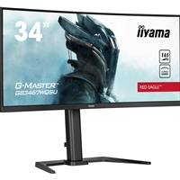 iiyama G-Master GB3467WQSU Red Eagle 34 Inch QHD Curved Gaming Monitor, VA, 0.4ms, 165Hz, Freesync, 3440x1440 - UWQHD, HDMI, Displayport, USB Hub, Speakers, Int PSU, Height Adjust, VESA - Image 2