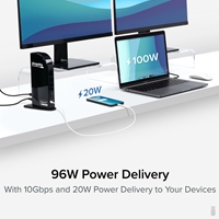 Plugable UD-ULTC4K Triple Monitor 4K 96W USB-C PD DisplayLink Certified Docking Station - Image 4