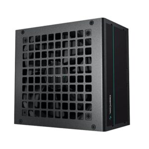 DeepCool PF600 600W PSU, 120mm Silent Hydraulic Bearing Fan, 80 PLUS White, Non Modular, UK Plug, Flat Black Cables, Efficient & Affordable
