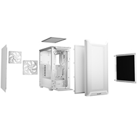 be quiet! Pure Base 501 Airflow White ATX Mid Tower Case with USB-A, USB-C, 2 x Pure Wings 2 140mm Black PWM Fans, Sleek Front Panel and Airflow Cover - Image 4