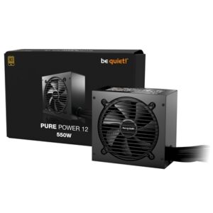 be quiet! 550W PURE POWER 12, 80 PLUS Gold, ATX 3.1 compliant and PCIe 5.1 compatible,10-year manufacturer's warranty