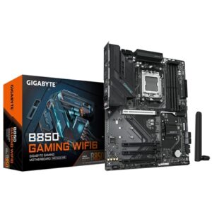 Gigabyte B850 GAMING WIFI6 AMD AM5 Socket Motherboard, ATX, 4x DDR5 Slots, 3x M.2 Sockets, Fitted I/O Shield, GbE LAN, Wi-Fi 6, 1x DisplayPort / 1x HDMI Port