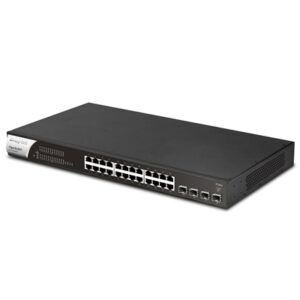 DrayTek VSP1281X-K VigorSwitch P1281x 24 Port Gigabit POE Smart Managed Switch with 4x 10GbE SFP Ports