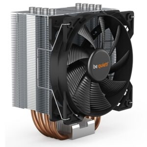 be quiet! Pure Rock 2 Fan CPU Cooler, Universal Socket, Pure Wings 2 120mm PWM Black Cooling Fan, 1500RPM, 4 Heat Pipes, 150W TDP, Asymmetrical Construction to Avoid Blocking Memory Slots, Intel LGA 1700 & AMD AM5 Compatible