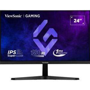 Viewsonic VX24G1-HD 24 Inch Full HD IPS Gaming Monitor, 1920x1080 resolution, 180Hz, HDMI, DisplayPort, 1ms, Freesync, VESA