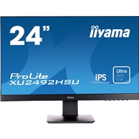 iiyama Prolite XU2492HSU-B1 24 Inch IPS LCD with Slim Bezel, 4ms, Full HD 1920x1080,1x HDMI,1 x DisplayPort,1 x VGA, 2 x USB, 2 x 2W Speakers