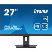 iiyama Prolite XUB2792QSU-B6 27 inch QHD IPS Monitor, 0.4ms, HDMI, DisplayPort, USB Hub, 100Hz, Speakers, Black, Internal PSU, Height Adjust, Pivot, VESA