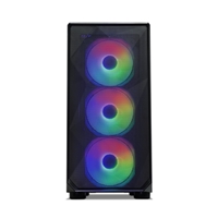 Tecware Forge M Omni Micro-ATX Case - Key-Lockable Tempered Glass, High-Airflow Mesh Front, 4 x 120mm Fans Pre-Installed, mATX/ITX Support, Black - Image 3