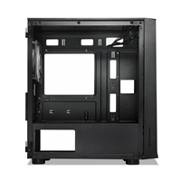 Tecware Forge M Omni Micro-ATX Case - Key-Lockable Tempered Glass, High-Airflow Mesh Front, 4 x 120mm Fans Pre-Installed, mATX/ITX Support, Black - Image 5