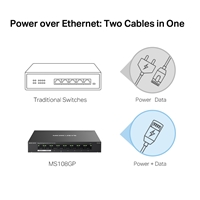 Mercusys MS108GP 8-Port Gigabit Desktop Switch with 7-Port PoE+ - Image 5