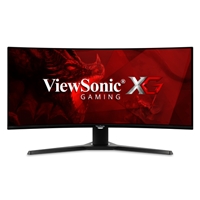 Viewsonic VX3418-2KPC 34 Inch Curved Gaming Monitor, UWQHD, HDMI, Display Port, 180Hz, 1ms, Freesync, Speakers, Height Adjustable, VESA