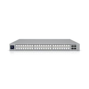 Ubiquiti (USW-Pro-XG-48) Professional-grade, 48-port Layer 3 Etherlighting switch with (32) 10 GbE, (16) 2.5 GbE, and (4) 25G SFP28 ports.