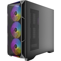 Antec AX1000 ARGB Mid-Tower Gaming PC Case, Full Mesh Front, Tempered Glass, Steel/Plastic, 4 x 120mm ARGB Fans, E-ATX, ATX/Micro-ATX/ITX Compatible - Image 4