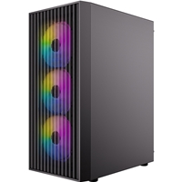 Antec AX27 RGB Elite Mid-Tower Gaming PC Case with Tempered Glass, Full Mesh Front Panel, 4 Pre-installed 120mm Fixed-RGB Fans, ATX/Micro-ATX/ITX Compatible, Black - Image 4