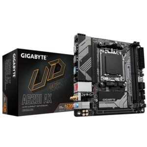 Gigabyte A620I AX (rev. 1.0) AMD AM5 Socket Motherboard, Mini-ITX, 2x DDR5 Slots, 1x M.2 Socket, 2.5GbE LAN, Wi-Fi 6E, 1 x DisplayPort / 1x HDMI Port