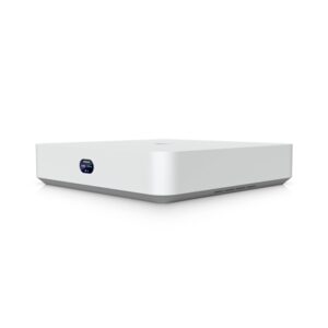 Ubiquiti UniFi Network Video Recorder Instant, Compact UniFi Protect NVR with 3.5" HDD support, featuring an integrated 6-port PoE switch, integrated HDMI View Port, and a capacity for (6) 4K cameras or (15) Full HD cameras