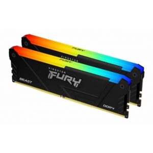 Kingston FURY Beast KF436C18BB2AK2/64 64GB (2x 32GB) DIMM System Memory, 3600MHz, DDR4, CL18, Black, RGB, Intel XMP