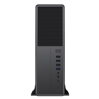 CiT S014C Black Slim Micro ATX/ITX Desktop Case with 300W Power Supply, USB 2.0, USB 3.0 Type-A & Type-C Ports - Image 2