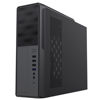 CiT S014C Black Slim Micro ATX/ITX Desktop Case with 300W Power Supply, USB 2.0, USB 3.0 Type-A & Type-C Ports - Image 4