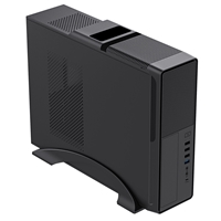 CiT S014C Black Slim Micro ATX/ITX Desktop Case with 300W Power Supply, USB 2.0, USB 3.0 Type-A & Type-C Ports - Image 5