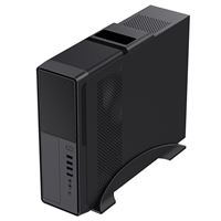 CiT S014C Black Slim Micro ATX/ITX Desktop Case with 300W Power Supply, USB 2.0, USB 3.0 Type-A & Type-C Ports - Image 6