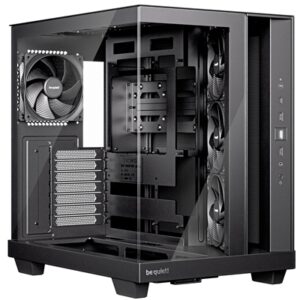 be quiet! Light Base 500 BGW83 Mid-Tower Case, Tempered Glass, 4x 120mm PWM Fans, High-Airflow ATX Case, USB-C, 360mm Radiator Support, Vertical GPU Mount, Black