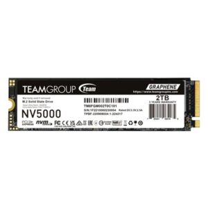 Team NV5000 (TM8FGM002T0C101) 2TB M.2 Interface, PCIe Gen4x4 with NVMe, 2280, Read 4500MB/s, Write 1900MB/s, 3 Year Warranty