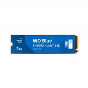 WD Blue SN5000 (WDS100T4B0E-00CNZ0) 1TB NVMe SSD, M.2 Interface, PCIe Gen4, 2280, Read 5150MB/s, Write 4900MB/s, 5 Year Warranty