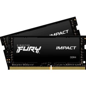 Kingston FURY Impact KF432S20IBK2/16 16GB (2x 8GB) SODIMM System Memory, 3200MHz, DDR4, CL20, Intel XMP