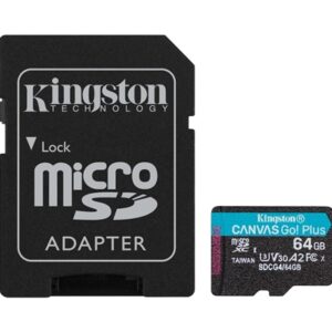 Kingston Canvas Go! Plus SDCG4/256GB 256GB Micro SD Card, UHS-1 (U3)