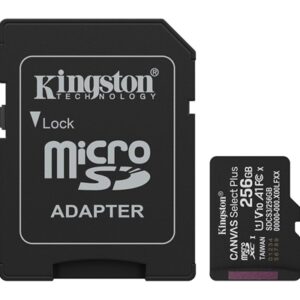 Kingston Canvas Select Plus 256GB Class 10 UHS-I Micro SD Card with Lifetime Warranty