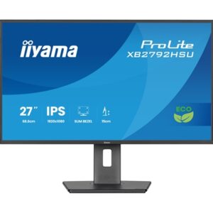 iiyama XB2792HSU-B1 27-Inch Eco IPS LCD, 120Hz, 1ms, Eyesafe & EyeComfort Certified, 1920x1080, 300 cd/m (2) Brightness, 1x HDMI,1 x DisplayPort, 2 x USB, 2 x 2W Speakers, TCO10, TUV-GS, Epeat Silver, Height Adjustable Stand