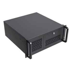 CiT 4U Rackmount Server Case 500mm, Heavy-Duty Industrial Chassis with Lockable Front Door, Supports ATX/mATX, 8x Internal HDD Bays for Massive Storage, Black
