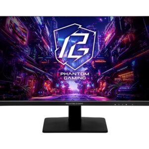 ASRock Phantom Gaming PG27FFX1B 27 Inch FHD (1920 x 1080) Flat IPS Gaming Monitor, 520Hz Refresh Rate 1ms Response Time, 2 x HDMI 2.1, 1 x DisplayPort 1.4, 2 x USB 3.2 Gen1 Type-A, 1 x USB 3.2 Gen1 Type-B, 1 x Headphone Out