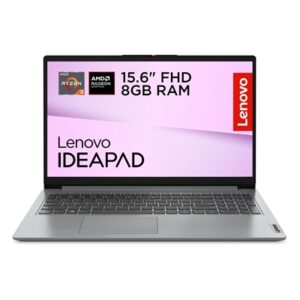 Lenovo IdeaPad 1 Laptop, 15.6 Inch Full HD Screen, AMD Ryzen 3 7320U, 8GB DDR5 RAM, 512GB SSD, Windows 11 Home