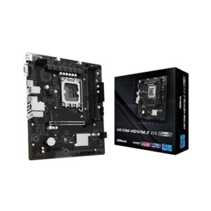 ASRock H610M-HDV/M.2 D5 Gen5 Intel 1700 Socket Motherboard, Micro-ATX, 2x DDR5 Slots, 1x M.2 Socket, GbE LAN, 1x D-Sub / 1x DisplayPort / 1x HDMI Port