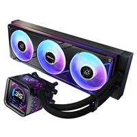 ASRock Phantom Gaming 360 LCD AIO Liquid CPU Cooler, 360mm Radiator, Triple 120mm PWM ARGB Fans, LCD Display, Intel LGA1700/1851 & AMD AM5/AM4 Compatible - Image 2