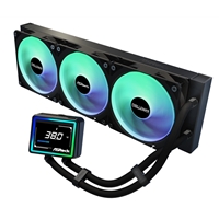 ASRock Challenger 360 Digital AIO Liquid CPU Cooler, 360mm Radiator, Triple 120mm PWM ARGB Fans, 3? Digital Display, Intel LGA1700/1851 & AMD AM5/AM4 Compatible - Image 2