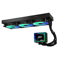 ASRock Challenger 360 Digital AIO Liquid CPU Cooler, 360mm Radiator, Triple 120mm PWM ARGB Fans, 3? Digital Display, Intel LGA1700/1851 & AMD AM5/AM4 Compatible - Image 4
