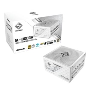 ASRock Steel Legend SL-1000G 1000W ATX Power Supply Unit, 80 Plus Gold Certified, 120mm Silent Cooling Fan, High Efficiency PSU