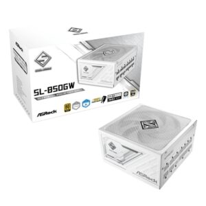 ASRock Steel Legend SL-850G 850W ATX Power Supply Unit, 80 Plus Gold Certified, 120mm Silent Cooling Fan, High Efficiency PSU