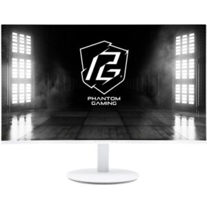 ASRock Phantom Gaming PG27FFS2E-W 27 Inch FHD (1920 x 1080) Flat IPS Gaming Monitor, 240Hz, 1ms (MPRT) Response Time, 2 x HDMI 2.1; 1 x DisplayPort 1.2, 2 x 2W Speakers, Tilt, Swivel, Height, Pivot Adjustment - White