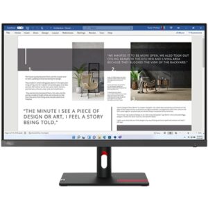 Lenovo ThinkVision S27i-30, 27 Inch, Full HD (1920 x 1080), 100Hz, 4ms, 16:9, IPS, WLED Monitor, HDMI, VGA, Tilt Adjustable, 3 Year Warranty