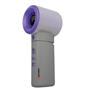 Verbatim (32345) Cool 'n' Go Aqua Breeze Handheld Fan, Portable Cooling with Refreshing Mist Spray - Grey/Purple