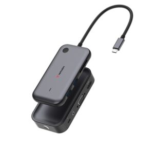 Verbatim (32146) Share My Screen USB-C Wireless Display Adapter 1080P With Hub WDA-01, Built-In Hub With 2 x USB-A Ports And SD/microSD Slots